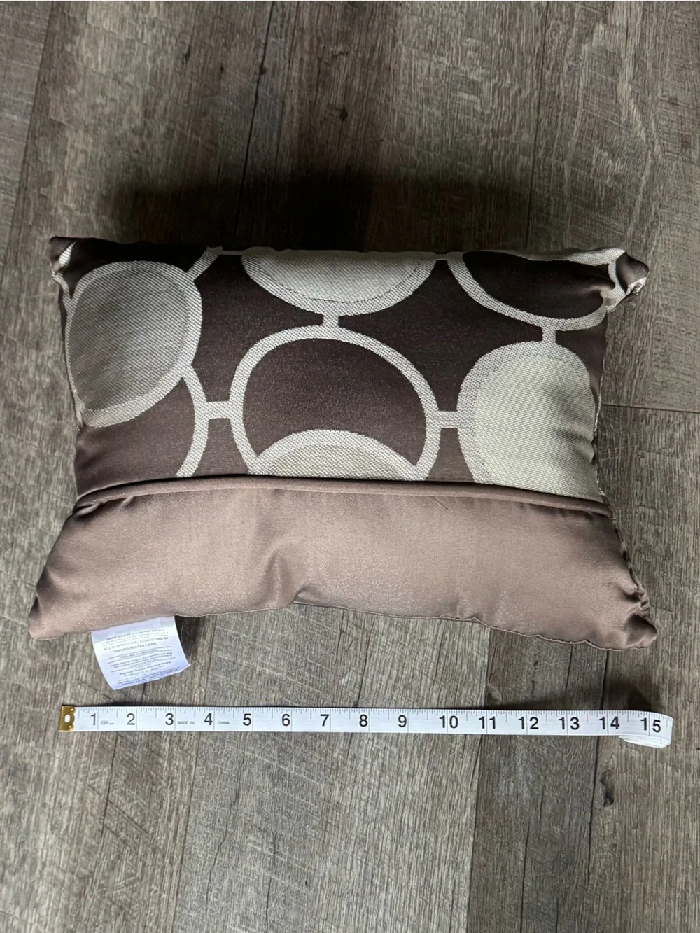 Decorative Brown and Cream Geometric Throw Pillow - Home Accents